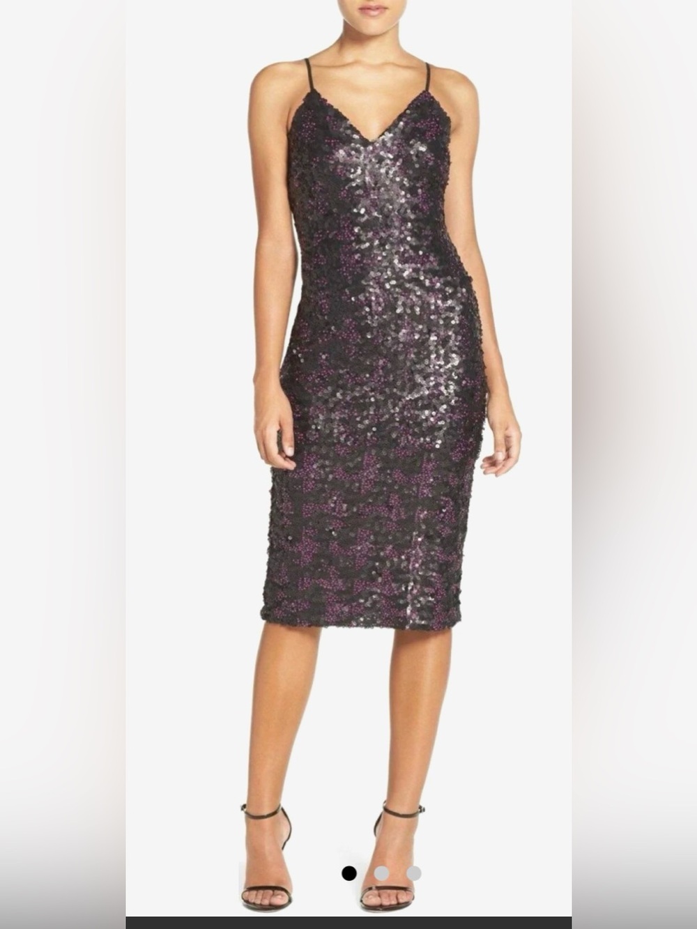 Dress the population sequin and mesh lace bodycon dress
